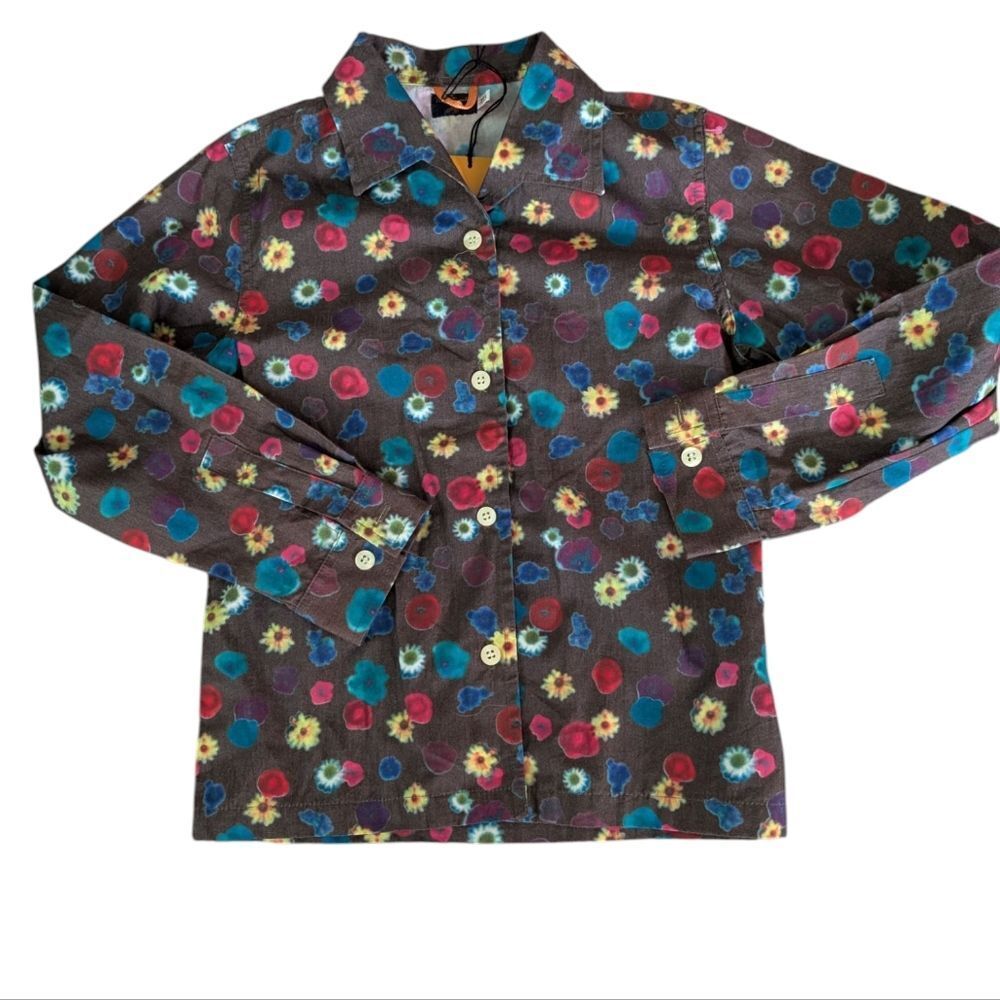 Paul Smith Youth Floral Print Button Up Dress Shirt‎ Size 7/8 NWT